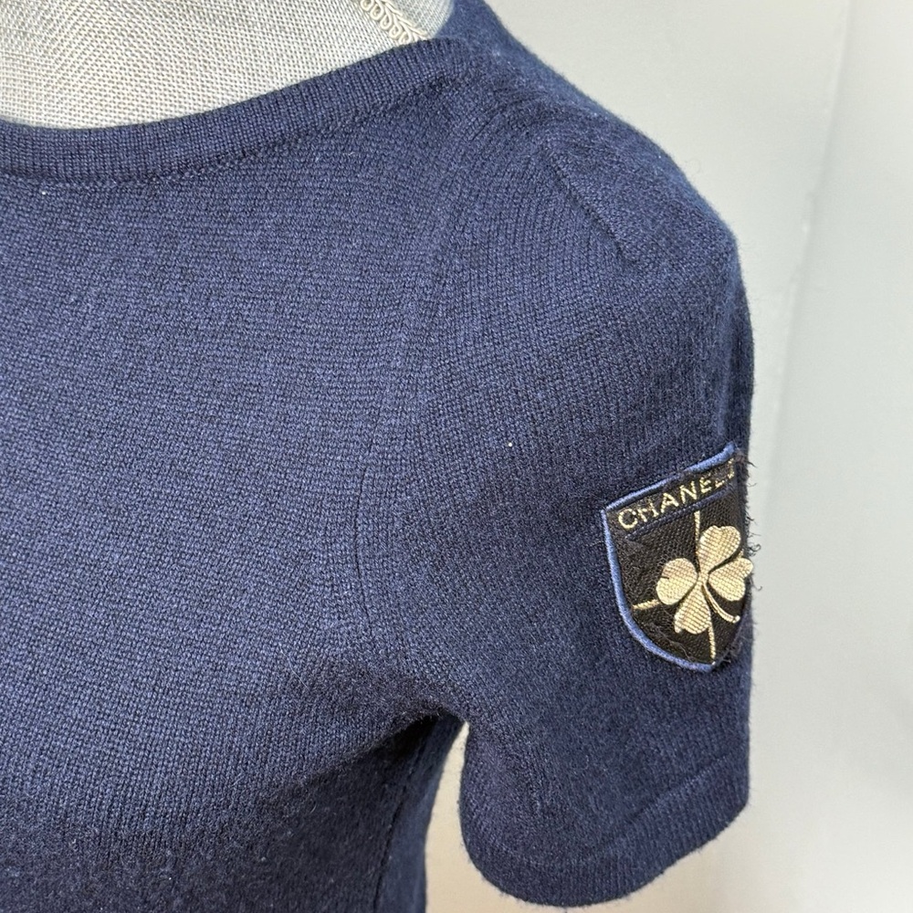 2009 Chanel Cashmere Dark Blue Sweater Dress